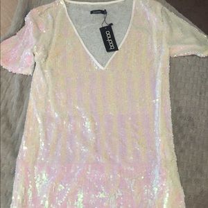 Irresescent sequin dress NWT